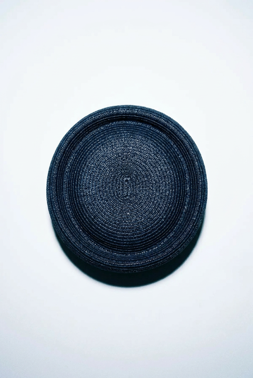 Black Straw Pillbox Hat
