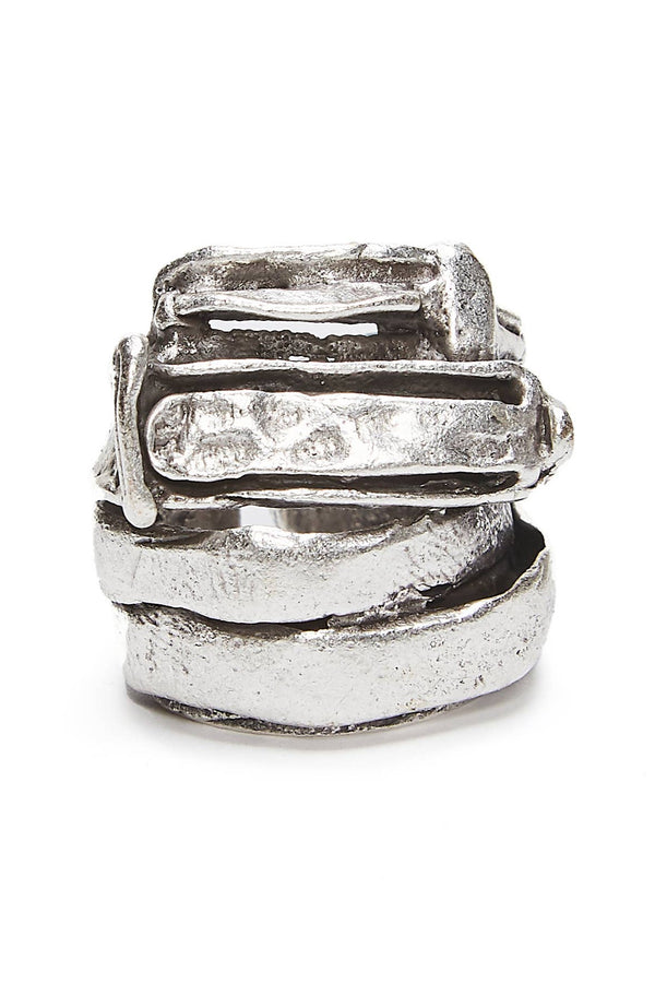 Industrial Chunk Silver Ring