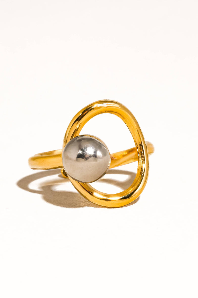 Orbit Two Tone Round Ring