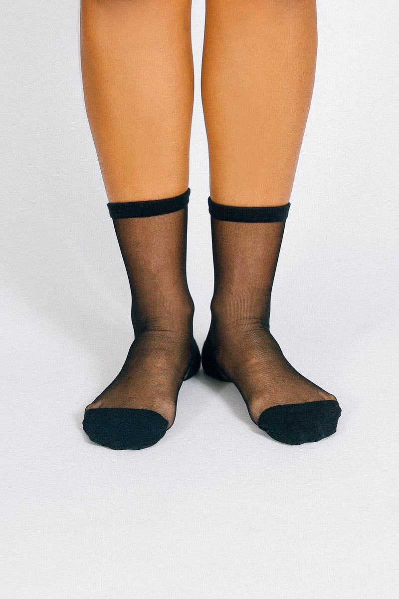 Taxi Strip Sheer Ankle Sock