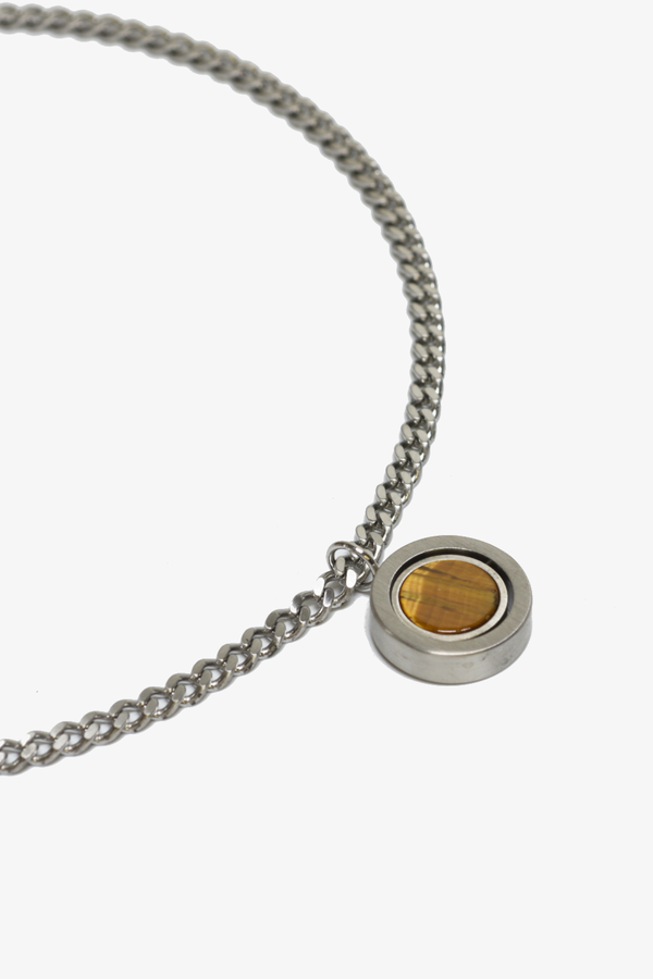 Reversible Tiger's Eye + Onyx Pendant Necklace