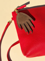 Chocolate Genuine Leather Hand Keychain