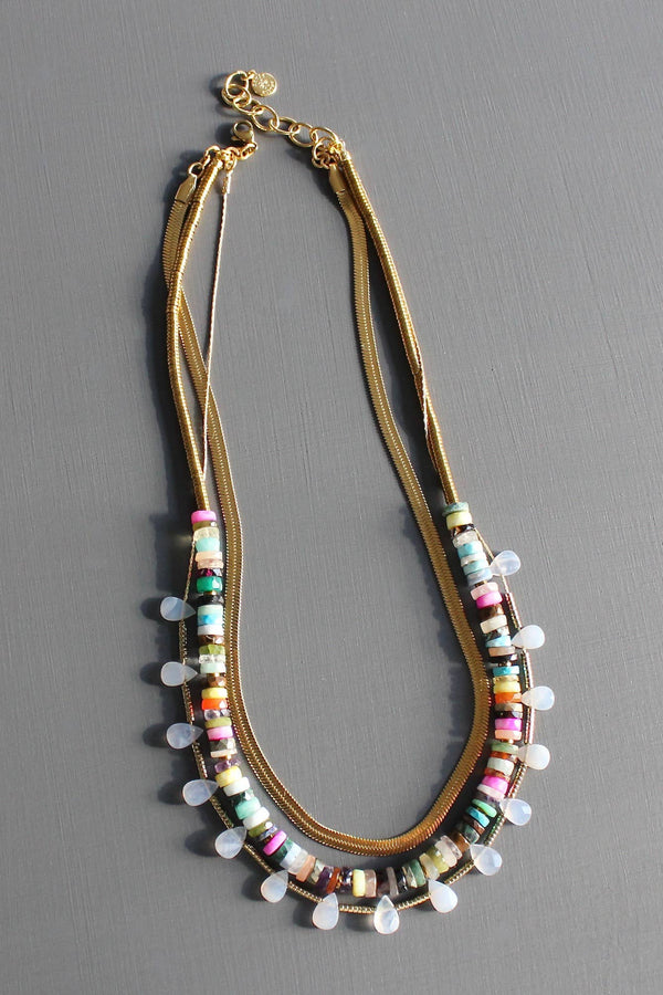 Layered Gemstone Necklace