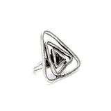Handmade Triangle Spiral Pewter Rings