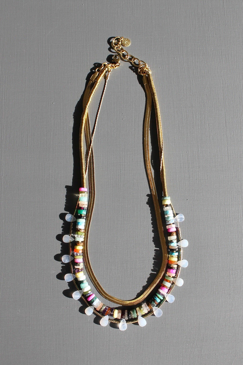 Layered Gemstone Necklace