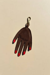 Chocolate Genuine Leather Hand Keychain