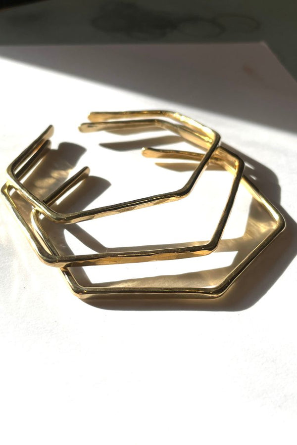 Geometric Bronze Bangle