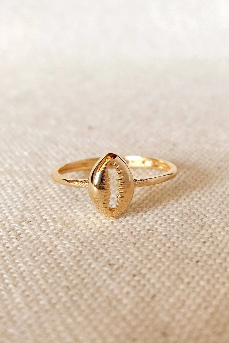 18k Gold Filled Cowrie Shell Ring