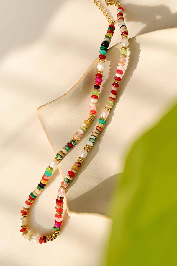 Multi Colored Beaded Necklace