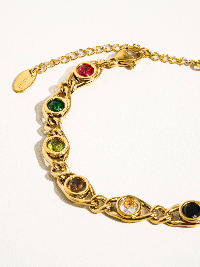 Colored Cubic Zirconia Bracelet