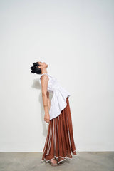 Paneled Silk Skirt