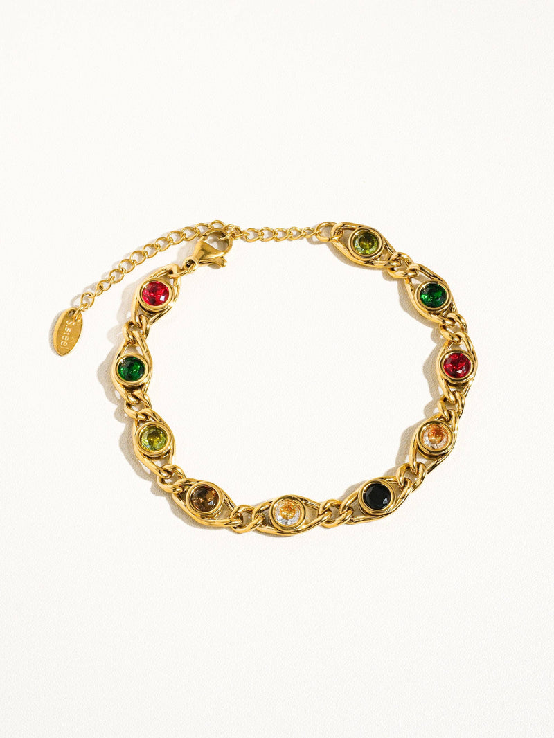 Colored Cubic Zirconia Bracelet