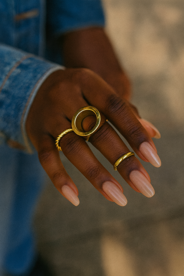 Full Circle Brass Vintage Ring