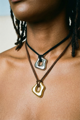 Leather Cord Pendant Necklace
