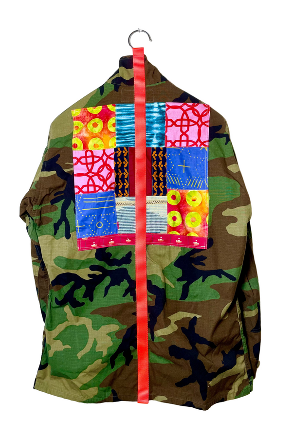 Vintage Army Long Jacket Large 1
