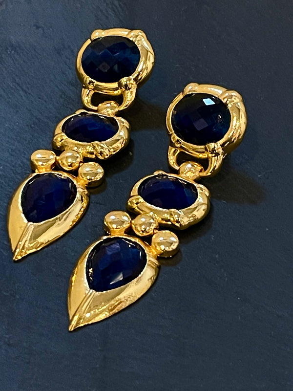 Sapphire's Gold Plated Earrings