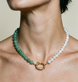 Jade + Pearl Halfsie Necklace
