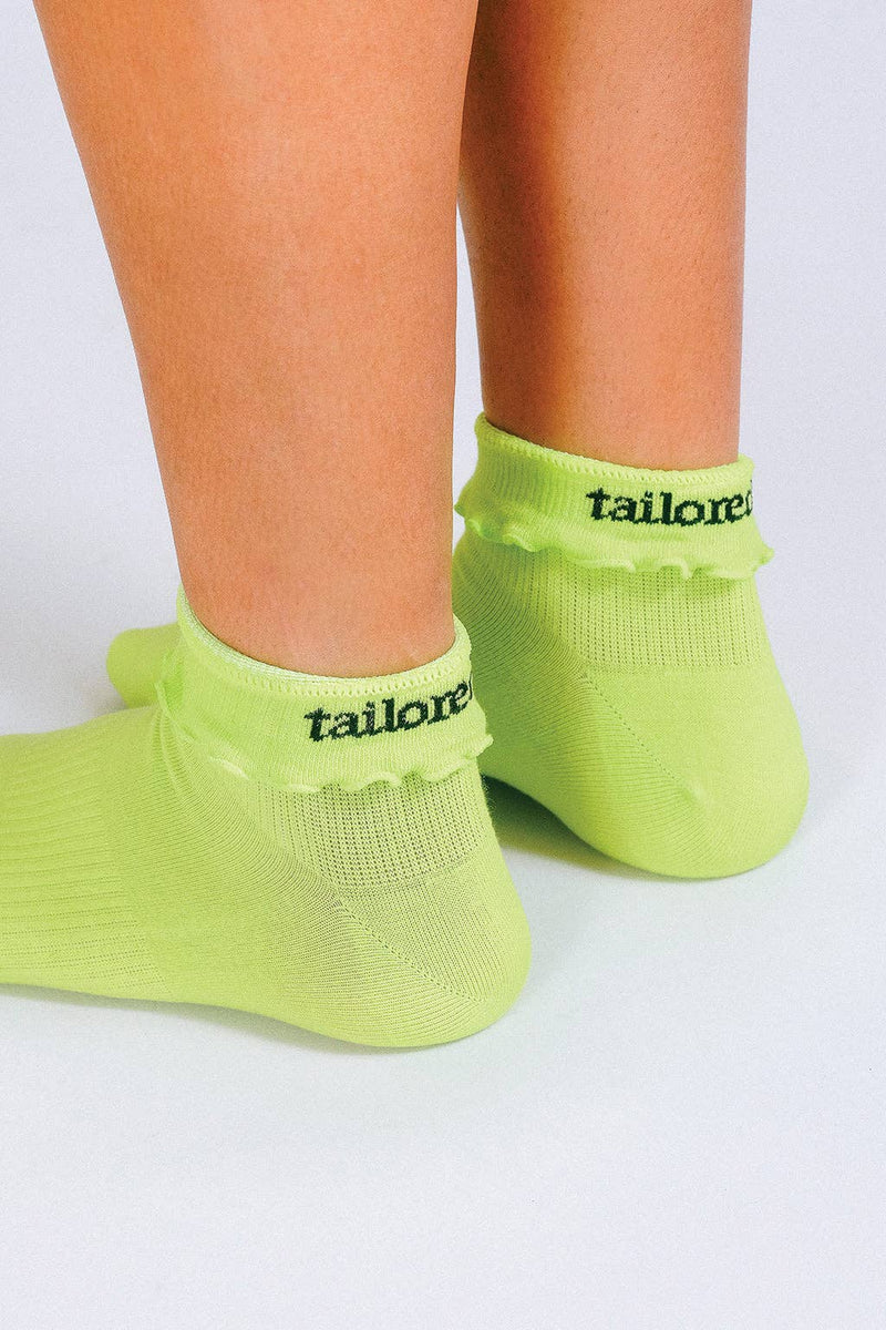 Neon Ruffle Ankle Sock