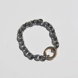 Chroma Two-Tone Rhodium Link & Chain Necklace