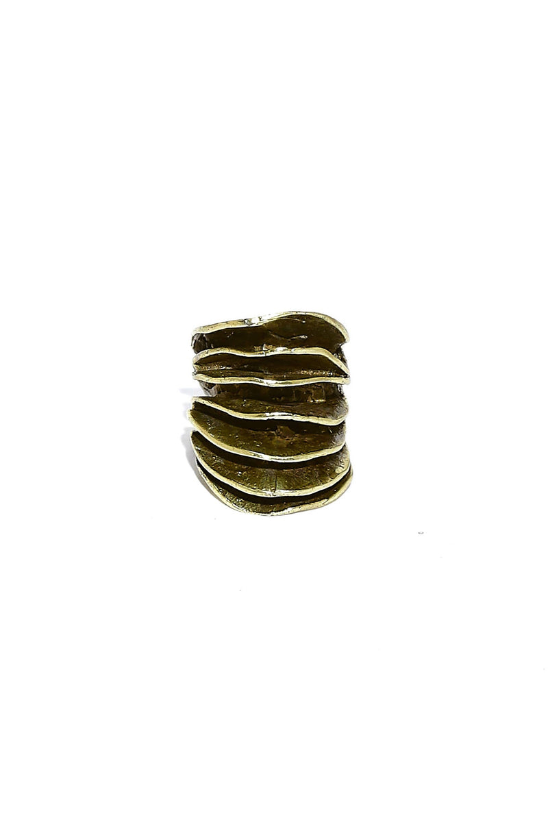 Bronze Layers Chunky Ring
