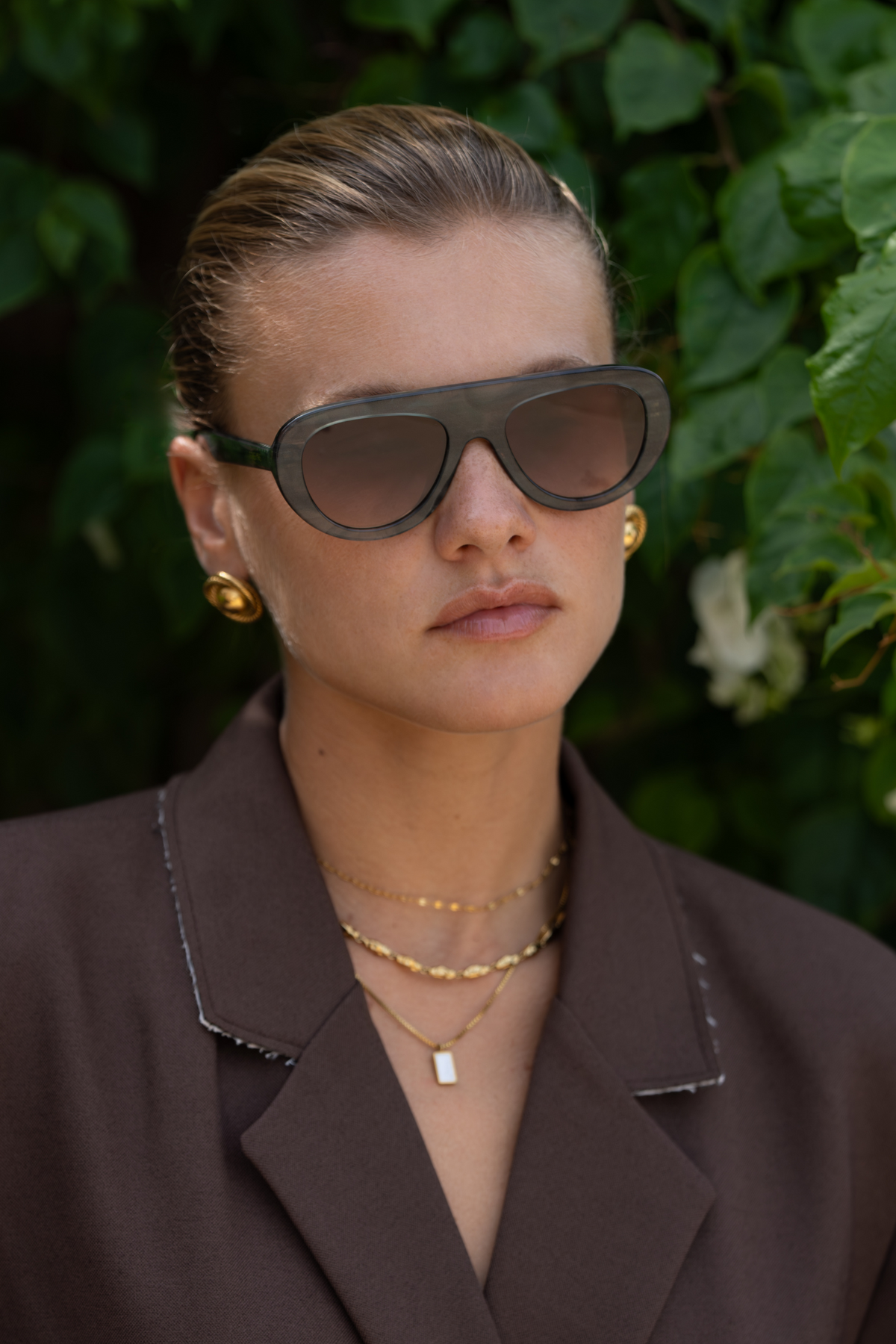 Jetsetter Acetate Unisex Aviator Sunglasses