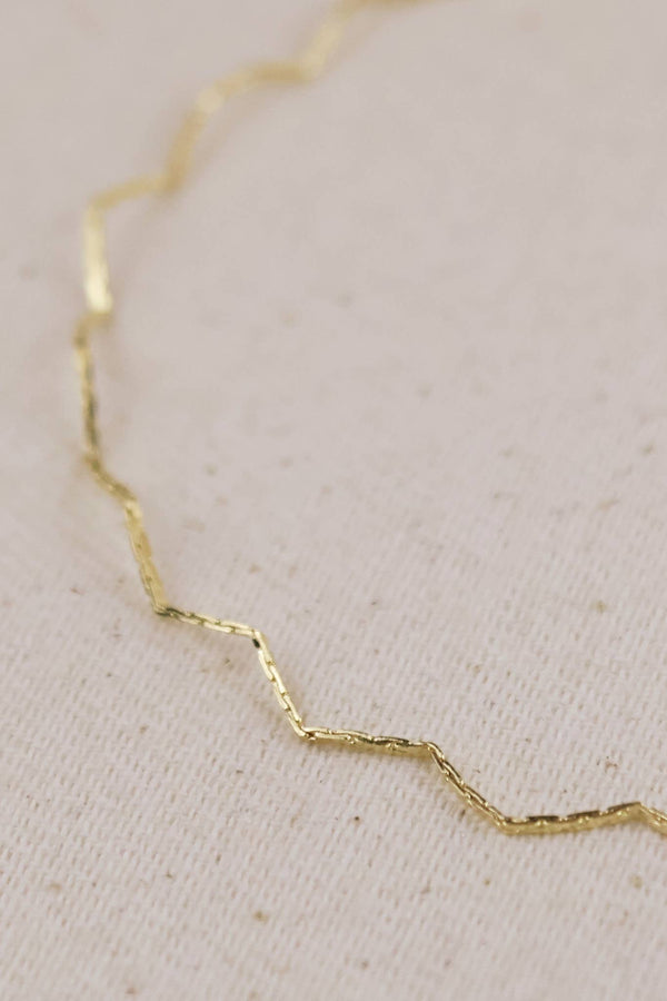 Zig Zag 18k Gold FilledAnklet
