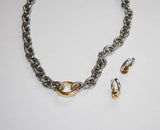 Chroma Two-Tone Rhodium Link & Chain Necklace
