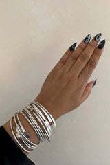 Silver Coil Bangle