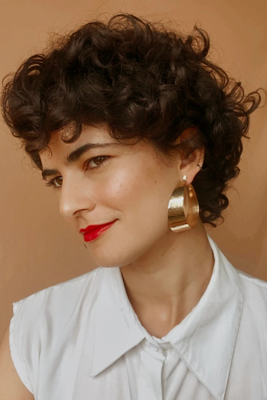 Bronze Curve Hoops
