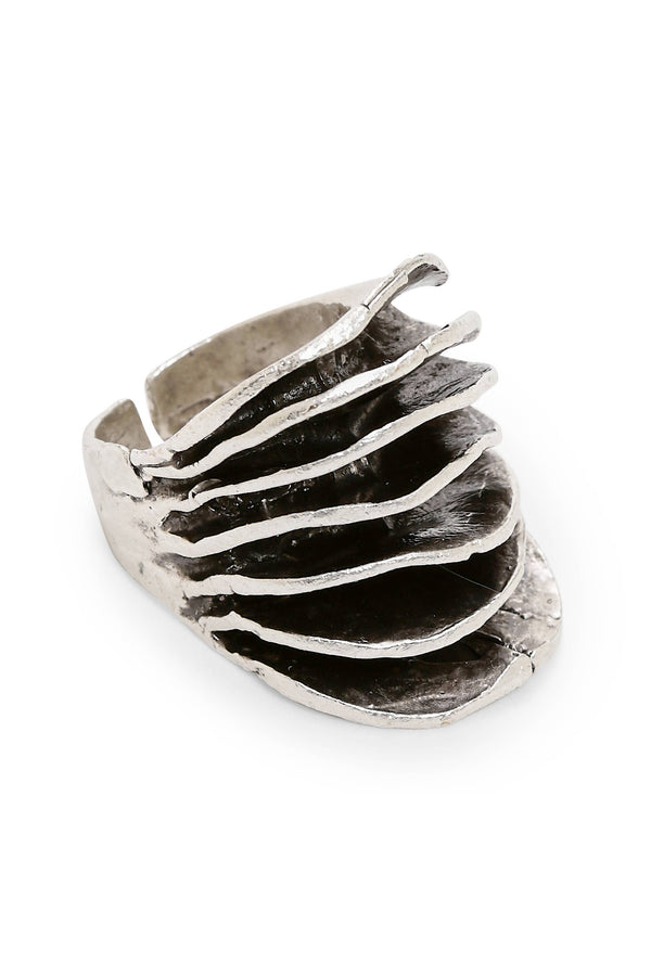 Layers Chunky Silver Ring