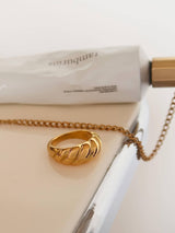 Wallace 18K Gold Non-Tarnish Croissant Ring