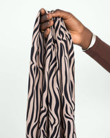 Zebra Head Wrap in Tan