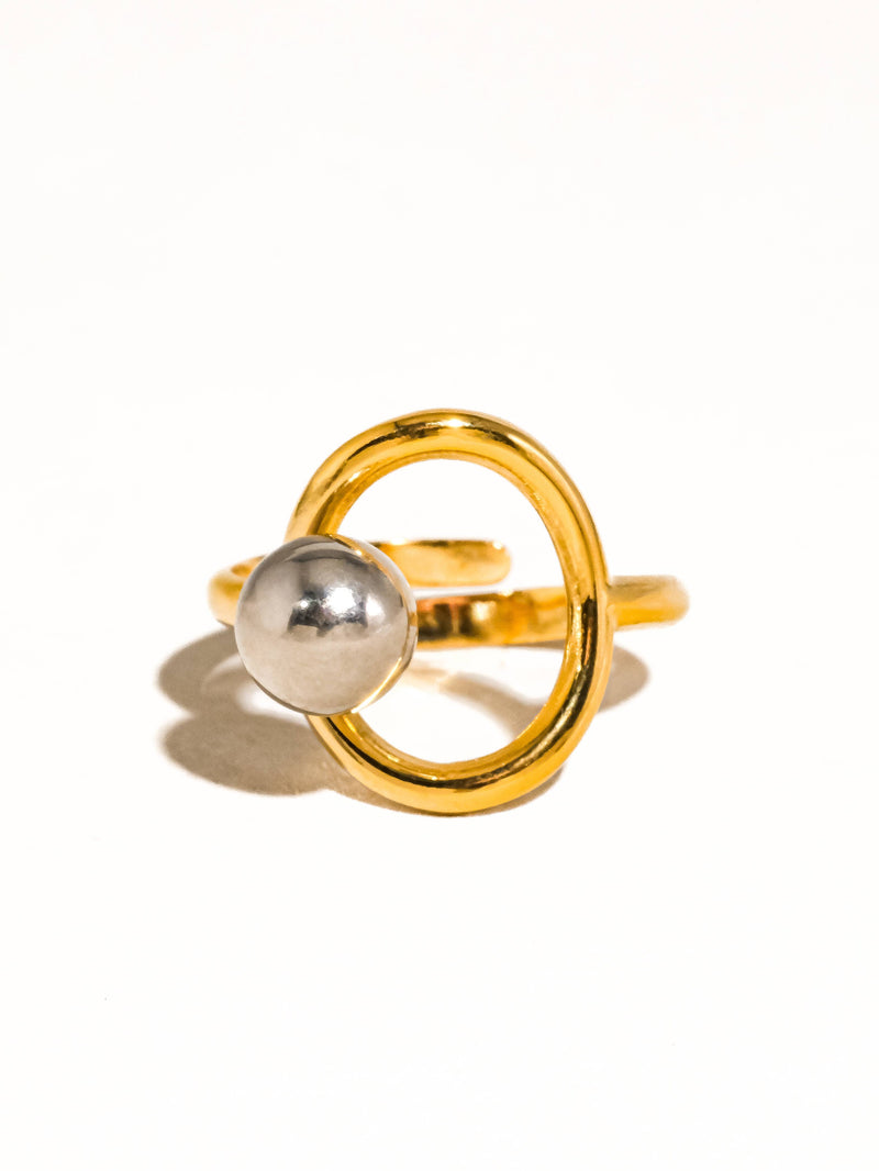 Orbit Two Tone Round Ring