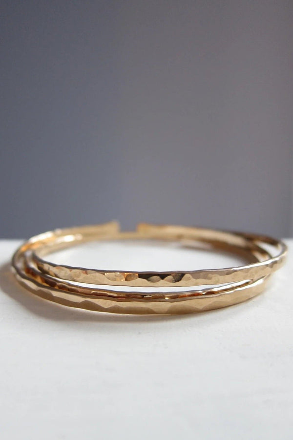 Hammered Bronze Bangle