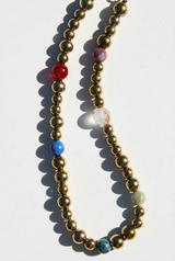 Fallon Hematite + Crystal Necklace