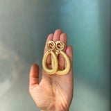 Athena Pear Gold Earrings