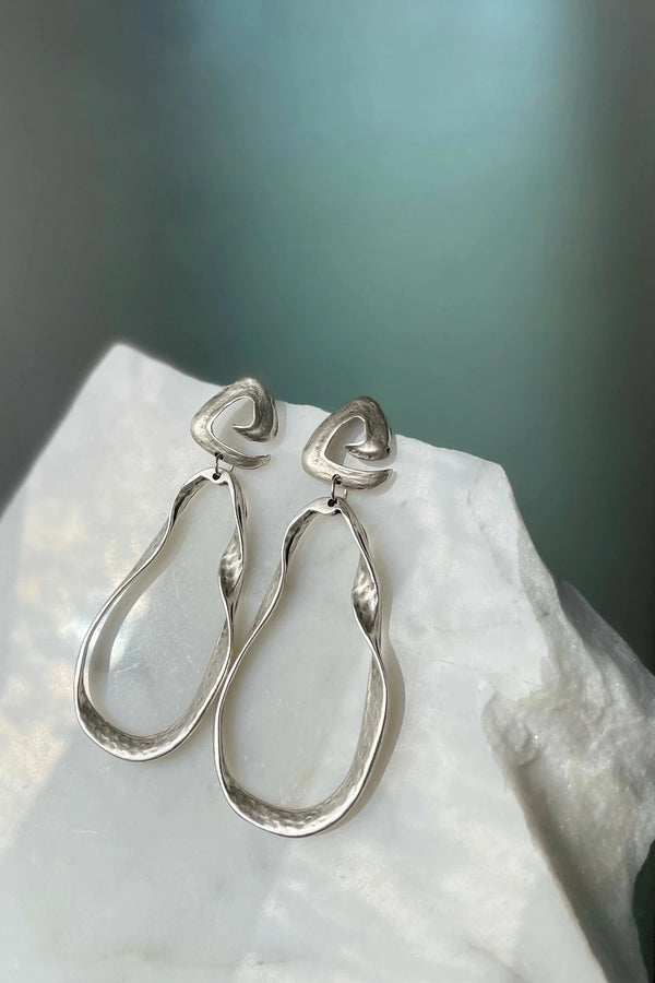 Athena Silver Swirl Earrings